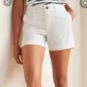 White 5” Cotton Twill Shorts NEW Size 8